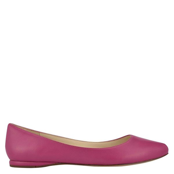 Nine West Speakup Almond Toe Red Flats | South Africa 57S43-3C84
